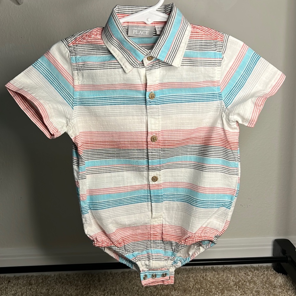 Boys The Children’s Place Kids Boys bodysuit 12-18M Overall Romper Bodysuit Baby